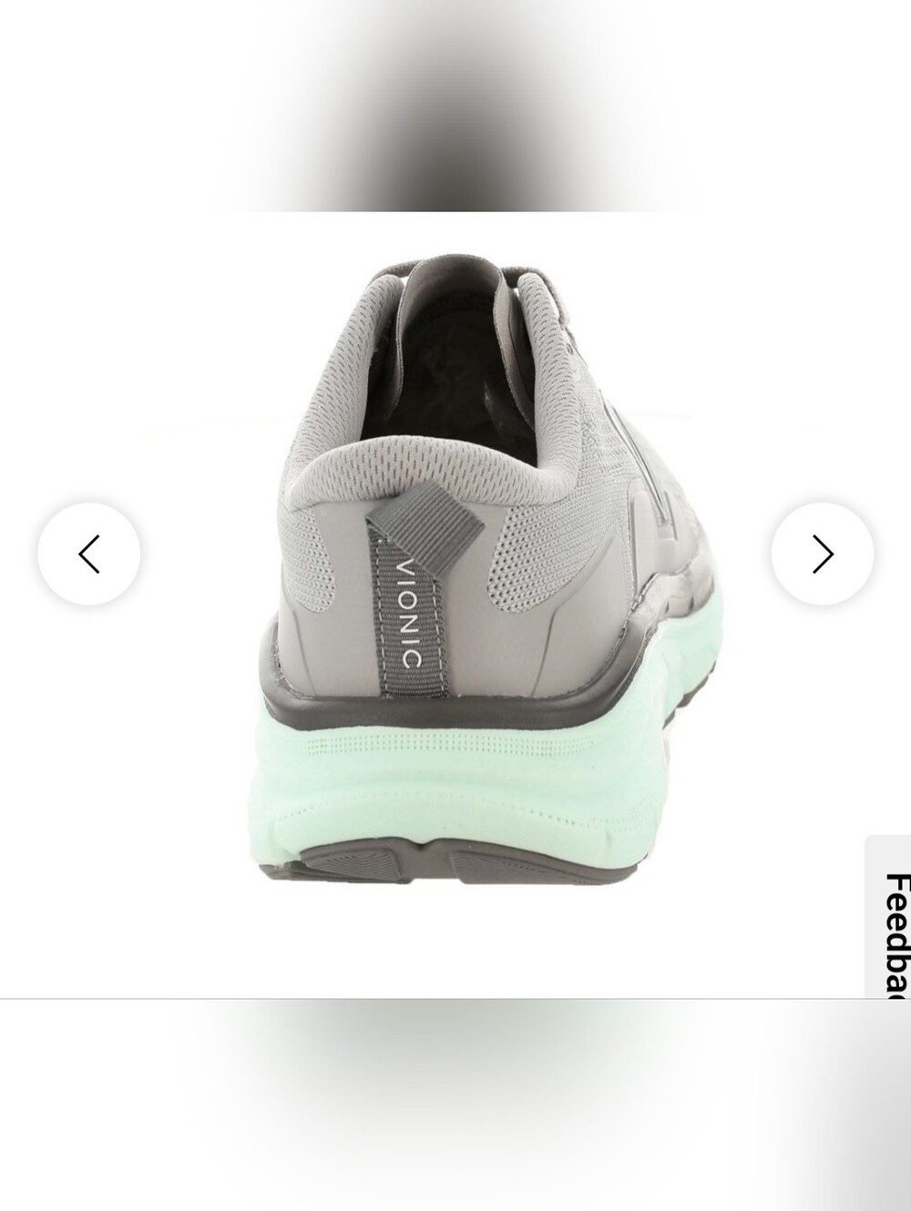 Vionic Women's Walk Max Gray Knit Athletic Sneakers with Mint Sole Size 7 - Picture 4 of 16